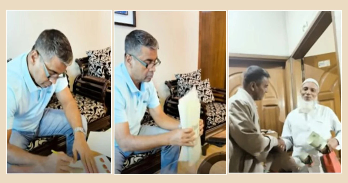 ঘরে ঘরে চিরকুট দিচ্ছেন বিএনপি প্রার্থী